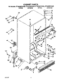 CABINET Diagram and Parts List for ET20NMYAN00  Whirlpool Refrigerator