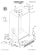 CABINET PARTS Diagram and Parts List for BRS70ABANA02  Whirlpool Refrigerator