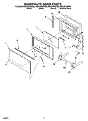 MICROWAVE DOOR PARTS, OPTIONAL PARTS Diagram and Parts List for KEHC379JWH08  KitchenAid Microwave Oven Combo