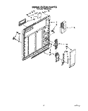INNER DOOR Diagram and Parts List for TUD3000W2  Whirlpool Dishwasher