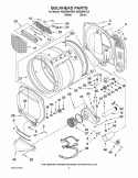 BULKHEAD PARTS Diagram and Parts List for WGD5500XL0  Whirlpool Dryer