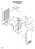 AIR FLOW PARTS Diagram and Parts List for GD5YHAXNL04  Whirlpool Refrigerator