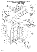 CONTROLS AND REAR PANEL Diagram and Parts List for LSC9355BN1  Whirlpool Washer