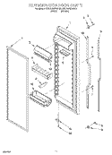 REFRIGERATOR DOOR Diagram and Parts List for KSUS25QDWH00  KitchenAid Refrigerator