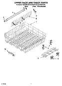 UPPER RACK AND TRACK PARTS Diagram and Parts List for GU2300XTLB3  Whirlpool Dishwasher