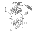 DISHRACK Diagram and Parts List for TUD5700EQ5  Estate Dishwasher