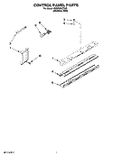 CONTROL PANEL PARTS Diagram and Parts List for KSSP48QTS00  KitchenAid Refrigerator