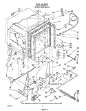TUB , LITERATURE AND OPTIONAL Diagram and Parts List for DU9700XR6  Whirlpool Dishwasher
