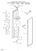 FREEZER DOOR Diagram and Parts List for GS6SHAXKB01  Whirlpool Refrigerator