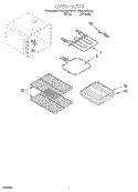 OVEN Diagram and Parts List for KERC500EWH4  KitchenAid Range