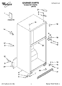 CABINET PARTS Diagram and Parts List for 8ET1FTKXKT06  Whirlpool Refrigerator