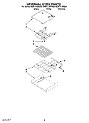 INTERNAL OVEN PARTS Diagram and Parts List for KEBK171SWH00  KitchenAid Wall Oven