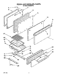 DOOR AND BROILER Diagram and Parts List for SF3000SYW0  Whirlpool Range