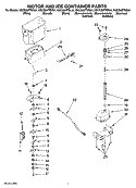 MOTOR AND ICE CONTAINER PARTS Diagram and Parts List for KSCS25FTMK01  KitchenAid Refrigerator
