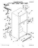 CABINET Diagram and Parts List for ET16JKYBW01  Whirlpool Refrigerator