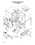 TUB ASSEMBLY, LITERATURE/OPTIONAL Diagram and Parts List for DU4000XB0  Whirlpool Dishwasher
