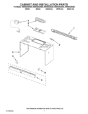 CABINET AND INSTALLATION PARTS Diagram and Parts List for WMH53520AS0  Whirlpool Microwave