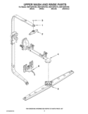 UPPER WASH AND RINSE PARTS Diagram and Parts List for WDF730PAYB3  Whirlpool Dishwasher