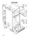 CABINET Diagram and Parts List for ET18AK1LWR0  Whirlpool Refrigerator