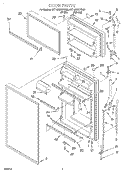 DOOR Diagram and Parts List for 8ET18GKXFN00  Whirlpool Refrigerator