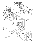 SECTION Diagram and Parts List for EL4030VW1  Roper Dryer