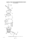 HEATER, PUMP AND LOWER SPRAY ARM Diagram and Parts List for DU7600XS0  Whirlpool Dishwasher