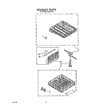 DISHRACK Diagram and Parts List for DP6000XRP1  Whirlpool Dishwasher