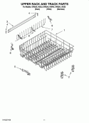 UPPER RACK AND TRACK PARTS Diagram and Parts List for DW524L1ABL0  Whirlpool Dishwasher