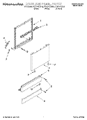 DOOR AND PANEL Diagram and Parts List for KUDI24SEWH5  KitchenAid Dishwasher