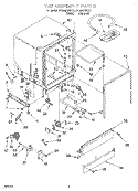 TUB ASSEMBLY Diagram and Parts List for DU890DWGQ1  Whirlpool Dishwasher