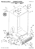 CABINET, LITERATURE Diagram and Parts List for KSRD22FKBT01  KitchenAid Refrigerator