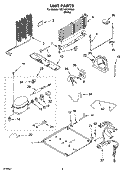 UNIT PARTS, OPTIONAL PARTS Diagram and Parts List for RT21AKXKQ06  Roper Refrigerator