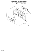 CONTROL PANEL PARTS Diagram and Parts List for YGBS307PDB7  Whirlpool Wall Oven