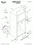 CABINET PARTS Diagram and Parts List for 5GR2SHKXLS05  Whirlpool Refrigerator
