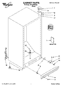 CABINET PARTS Diagram and Parts List for EV120FXMQ02  Whirlpool Freezer