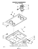 COOKTOP Diagram and Parts List for RF4400XLW0  Whirlpool Range