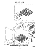 DISHRACK Diagram and Parts List for DU9000XR5  Whirlpool Dishwasher