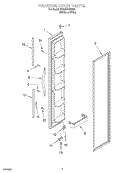 FREEZER DOOR Diagram and Parts List for GD22DKXHW03  Whirlpool Refrigerator