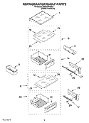 REFRIGERATOR SHELF PARTS Diagram and Parts List for KSSS48FMXO3  KitchenAid Refrigerator