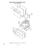 OVEN DOOR AND BROILER Diagram and Parts List for SF315ESPW0  Whirlpool Range