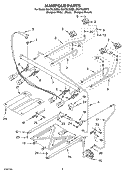 MANIFOLD PARTS Diagram and Parts List for GS470LEMQ0  Whirlpool Range