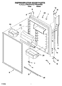 REFRIGERATOR DOOR PARTS Diagram and Parts List for KTRP22KRWH00  Whirlpool Refrigerator