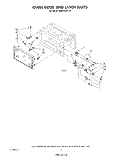 OVEN DOOR AND LATCH Diagram and Parts List for MW3500XS0  Whirlpool Microwave
