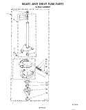 BRAKE AND DRIVE TUBE Diagram and Parts List for LA5500XSW1  Whirlpool Washer