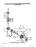 BRAKE, CLUTCH, GEARCASE, MOTOR AND PUMP Diagram and Parts List for TAWL610WW0  Estate Washer