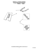INSTALLATION PARTS Diagram and Parts List for IBMS1450YB0  Whirlpool Microwave