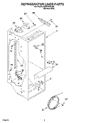 REFRIGERATOR LINER Diagram and Parts List for GD5YHEXLS00  Whirlpool Refrigerator