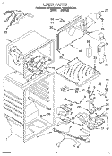 LINER Diagram and Parts List for 4ET20ZKXDW01  Whirlpool Refrigerator
