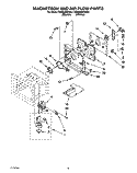 MAGNETRON AND AIR FLOW Diagram and Parts List for KEMS306XBL2  KitchenAid Wall Oven