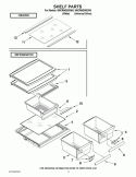 SHELF PARTS Diagram and Parts List for W8CRNGMXD00  Whirlpool Refrigerator